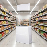 Table promotionnelle pliable légère, comptoir pop-up facile à assembler pour la démonstration en supermarché et les événements itinérants