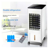 Mini-Refroidisseur d'Air Portable 8L avec Fonction Purificateur, Ventilateur à Refroidissement par Eau Silencieux, Prise US 220V, pour Climatisation