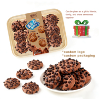 Biscuits aux pépites de chocolat double, ingrédients de première qualité, biscuits aux pépites de chocolat, recette personnalisée OEM, vente en gros, coffret cadeau