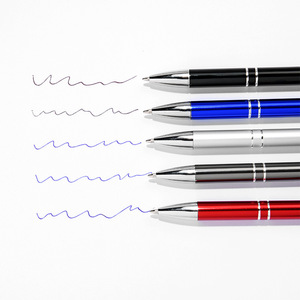 Business High-end Ballpoint <b>Pens</b> Metal Push Button Refill Portable Promotional <b>Pen</b> - Product Image 1