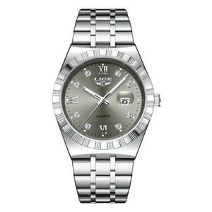 2025 New <b>Men's</b> Alloy Case Stainless Steel Band Quartz Wristwatch Business Fashion Simple Style Glass Pointer Custom Logo Support - Product Image 5
