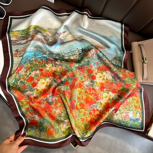 <span class=keywords><strong>Sciarpa</strong></span> <span class=keywords><strong>di</strong></span> <span class=keywords><strong>seta</strong></span> <span class=keywords><strong>di</strong></span> lusso quadrata <span class=keywords><strong>di</strong></span> gelso 100% <span class=keywords><strong>di</strong></span> <span class=keywords><strong>seta</strong></span> stampata a catena floreale con Design Logo personalizzato sciarpe <span class=keywords><strong>di</strong></span> <span class=keywords><strong>seta</strong></span> - Product Image 1