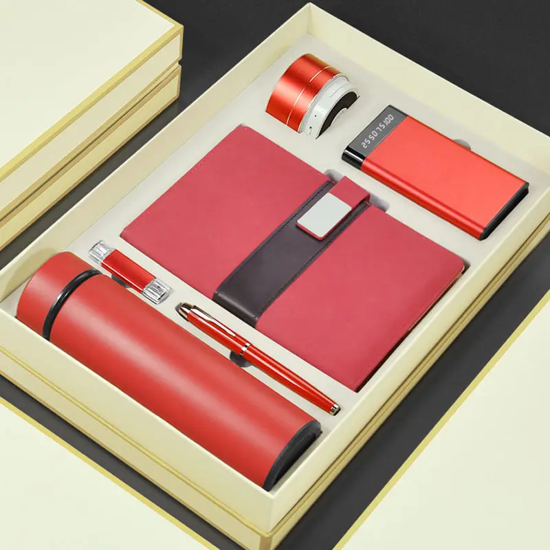 6 In 1 articoli promozionali personalizzati per ufficio Business Notebook souvenir di lusso set regalo per ospiti Vip