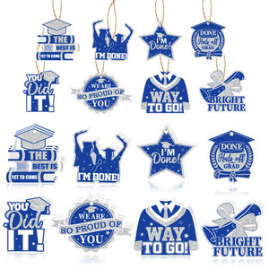 <b>Graduation</b> Ornaments Paper <b>Decorations</b> Set For <b>Graduation</b> <b>Party</b> Eco Friendly Digital Printing 3 Color Design - Product Image 4