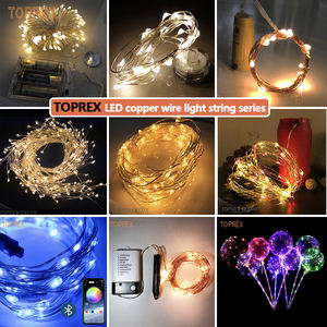 <span class=keywords><strong>Guirlande</strong></span> <span class=keywords><strong>lumineuse</strong></span> féerique de Noël en fil de cuivre avec 10LED pour projets de mariage, décoration en liège, 1m - Product Image 5