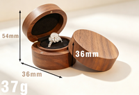 Boîte à bagues en bois massif écologique pour les bagues de fiançailles et de mariage, emballage de bijoux en bois, rangement pour pierres précieuses et colliers