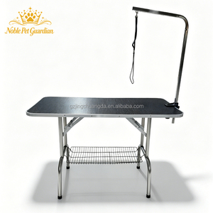Mesa Plegable Portátil de Acero Inoxidable <span class=keywords><strong>para</strong></span> Peluquerí<span class=keywords><strong>a</strong></span> Canina con Cesta de Almacenamiento <span class=keywords><strong>para</strong></span> <span class=keywords><strong>Perros</strong></span>, Salón, Estética, Escritorio, Uso Doméstico y <span class=keywords><strong>Baño</strong></span> - Product Image 1