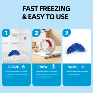 แผ่น<span class=keywords><strong>ประคบ</strong></span>เจลรูปไข่สำหรับริดสีดวงทวาร เกรดทางการแพทย์ ใช้ซ้ำได้ บรรเทาอาการปวด <span class=keywords><strong>บวม</strong></span> รักษาอาการหลังคลอด ได้ผลเร็วทันใจ - Product Image 2