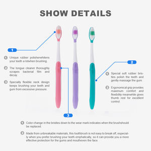 Sikat gigi plastik Manual grosir kustom menerima OEM kualitas tinggi sikat gigi bulu lembut nilon dewasa - Product Image 2
