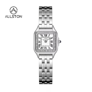2026 New Women's Sport Luxury Antique Fashion Square Dial Quartz Watch Stainless Steel Band Alloy Case Lightweight Simple <strong>Roman</strong> - Product Image 4