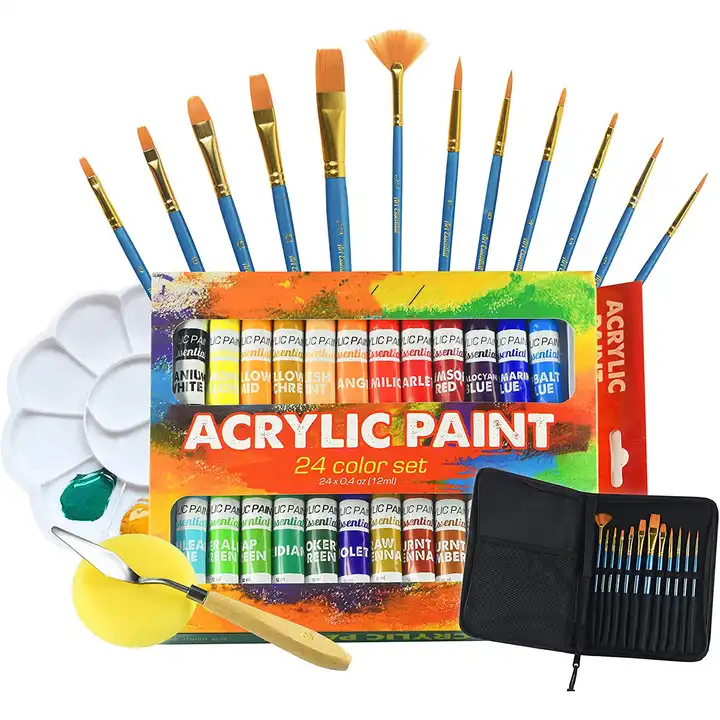 12 colors acrylic paints set 12
