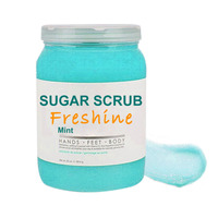 Productos al por mayor Cuidado DE LA PIEL Etiqueta privada Exfoliante corporal natural Máscara de exfoliación de pies Exfoliante de azúcar suave y calmante para pedicura