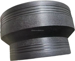 وصلات الانصهار الكهربائي PE100 PE80 سوداء PN10 	 وصلة تخفيض الحجم DN400*250 	 تركيبات أنابيب بلاستيكية من البولي إيثيلين عالي الكثافة لأنظمة السباكة - Product Image 1