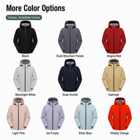 Veste imperméable et coupe-vent unisexe personnalisée 2026 à capuche, 11 couleurs disponibles, pour activités de plein air et randonnée, marque privée, OEM clé en main, 8 tailles