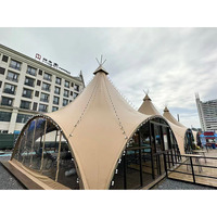 2024 yunshang extérieur luxe verre hôtel Glamping Safari tente avec salle de bain pour Eco Resort Tented Lodge