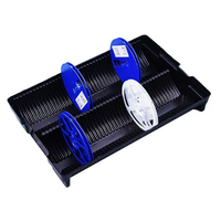 Boîte de rangement antistatique Leenol neuve pour bobines SMT, double rangée, en plastique noir, 560*360*90mm, support de stockage antistatique pour bobines