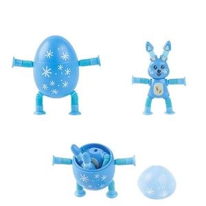 CHENXI New Design <b>Easter</b> Series Suction <b>Cup</b> Toy Creative Fun Telescopic Kawaii Rabbit Pop Tubes Educational Fidget Toys for Kids - Product Image 5