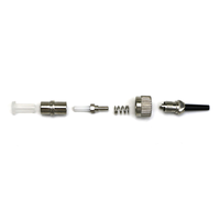 Konektor Cepat Perakitan Lapangan Logam FC UPC Singlemode Simplex 0.9mm dengan Ferrule Keramik Pra-Poles untuk Terminasi Industri