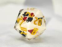 Jeu de dés multicolores en résine pour D&D et jeux de rôle de table, avec des chiffres clairs et un lancer équilibré