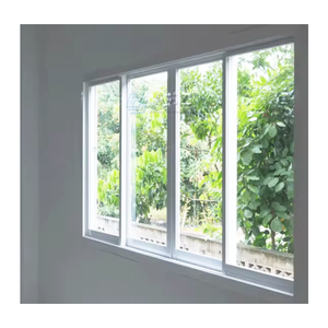 Fenêtre coulissante à <span class=keywords><strong>double</strong></span> <span class=keywords><strong>vitrage</strong></span> noire en verre profilé en alliage d'aluminium insonorisé de conception de <span class=keywords><strong>prix</strong></span> bon marché de norme australienne - Product Image 2