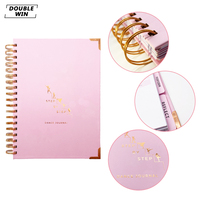 Journal de danse personnalisé A5 avec couverture en papier rose, impression couleur spirale pour danseurs