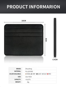 Portacarte Più Popolare con Logo Personalizzato all'Ingrosso <span class=keywords><strong>in</strong></span> <span class=keywords><strong>Pelle</strong></span> PU per Biglietti da Visita e <span class=keywords><strong>Carte</strong></span> <span class=keywords><strong>di</strong></span> <span class=keywords><strong>Credito</strong></span> - Product Image 3