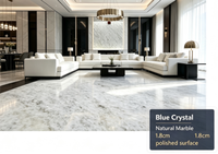 Pierre Fantaisie en Cristal Bleu, Marbre Naturel d'Excellente Qualité, Épaisseur 1,8 cm, pour Murs Décoratifs et Salles de Bain