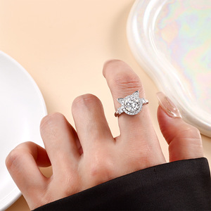 S925 anello gattino in argento a due carati, zampa bianca femminile, consigliato dal Live streaming di <span class=keywords><strong>Mo</strong></span> Sang Douyin, apertura - Product Image 3