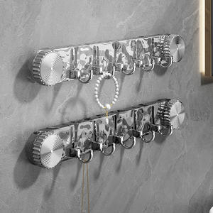 ตะขอแขวนแบบหมุนได้อื่นๆ ติดผนัง รูปทรงสี่เหลี่ยมผืนผ้า ขัดเงา ไม่ต้องเจาะ สำหรับจัดเก็บเสื้อผ้า รุ่น 005 - Product Image 1