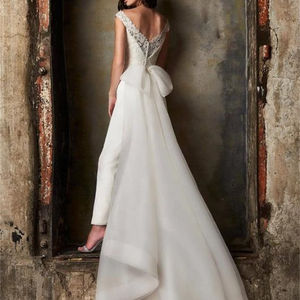 Robe De Mariée Avec Train Détachable Robe De Mariage Élégante Sirene Africaine Avec <span class=keywords><strong>Perle</strong></span> Robe Mariage - Product Image 6