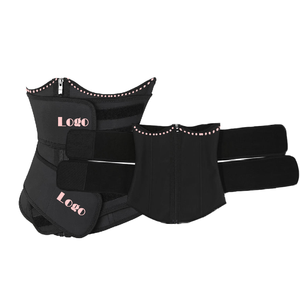 Cintura Modellante Sportiva da Donna con Doppio Velcro, Cinghie di Supporto <span class=keywords><strong>per</strong></span> Allenamento, Corsetto Sottoseno in Lattice a Forma di W con Cerniera - Product Image 2