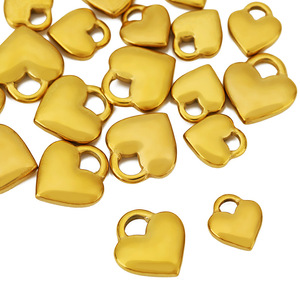 Stainless Steel Heart Pendant Gold Plated For <b>Bracelet</b> Making DIY Jewelry Accessories WLL35 - Product Image 5