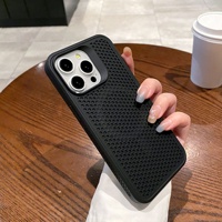 Coque de protection magnétique anti-chute respirante effet peau de luxe avec dissipation thermique pour iPhone 16 Pro Max 17 Air
