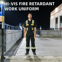 Uniforme de travail haute visibilité antistatique ignifuge en coton/polyester certifié AS/NZS/EN/CE unisexe pour le charbon, le pétrole, le gaz et les produits chimiques