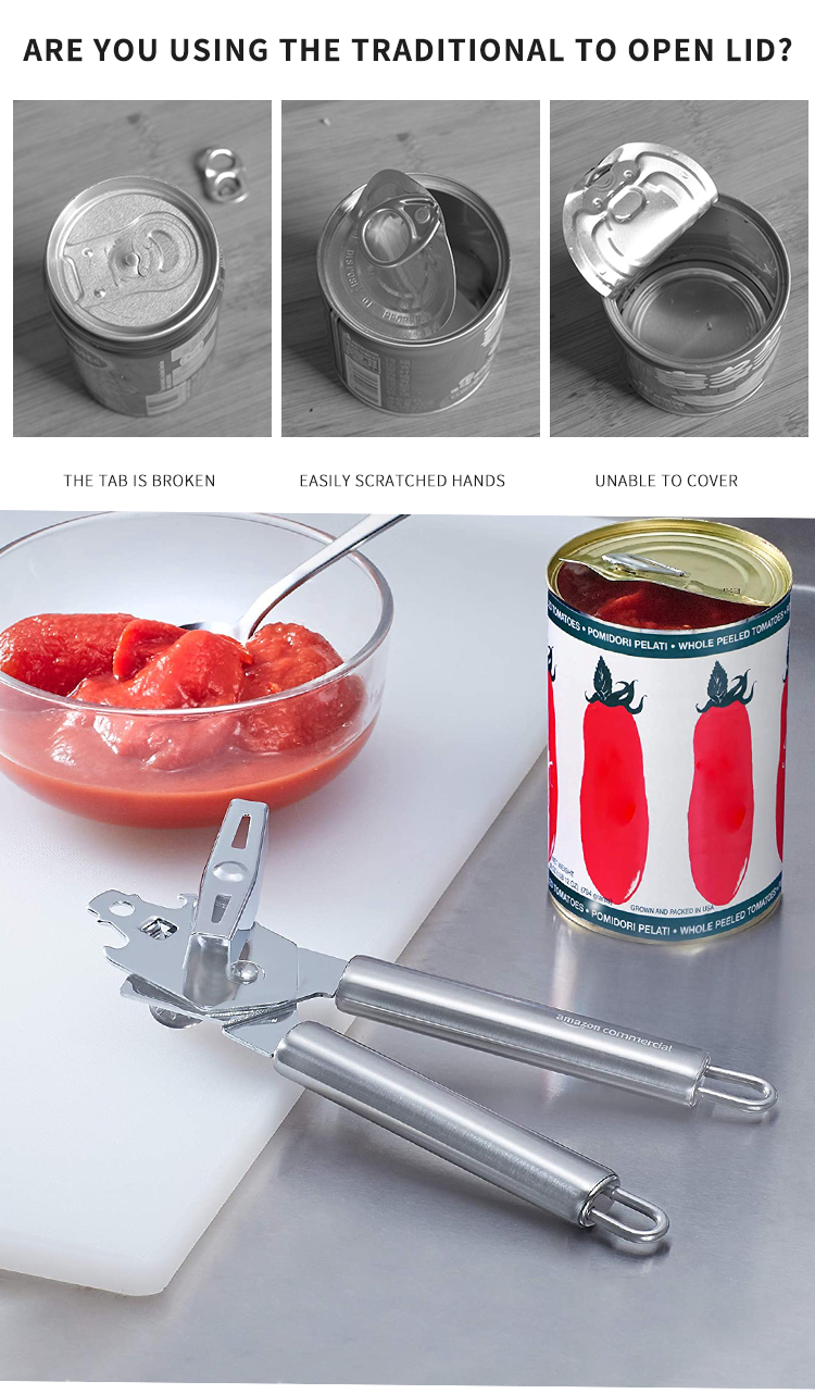 AMAZON TOP SELLER KITCHEN ACCESSORIES MULTIFUNCTION CAN BOTTLE OPENER COCINA MANUAL CAN TIN OPENER STAINLESS STEEL CAN OPENER