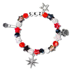 Pulseras de Cuentas de Cristal de Moda para Mujer, Pulsera con Colgante de Estrella, Joyería para Estudiantes, Regalos para Mejores Amigas - Product Image 1