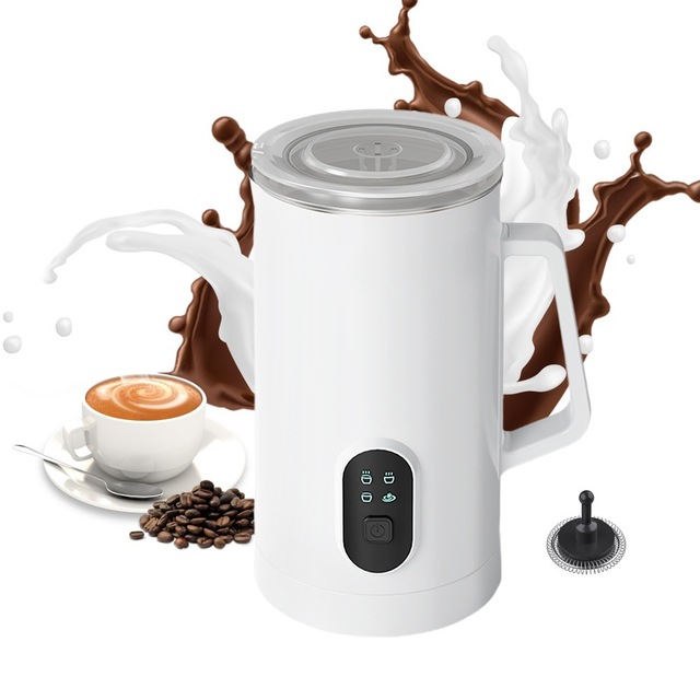 Electric Automatic Milk Frother & Foaming Machine 4-in-1 Insulation 304 Stainless Steel Cross-Border Household Hotel Battery