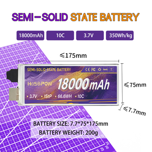 แบตเตอรี่ Hosopow แบบชาร์จได้ 3.7V 18000mAh แบตเตอรี่ลิเธียมแบบกึ่งโซลิดสเตต ใช้งานได้นาน สำหรับ UAV และอุปกรณ์อุตสาหกรรม - Product Image 1