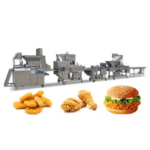 Vlees Patty Productielijn Machine Elektrische Jamaicaanse Patty Kip Nugget Burger Maker Maken Cutter Machine