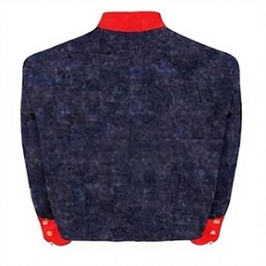 Veste en tissu 100% laine noire et rouge, fabrication en usine, design OEM, pour hommes - Product Image 6