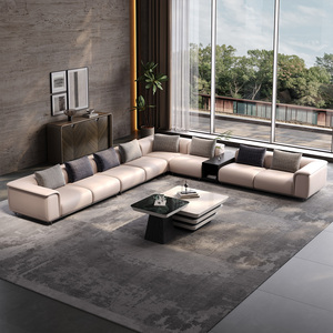 Sofás Modulares de Oficina de Lujo, Diseño Administrativo Moderno, Muebles de Oficina de Estilo Italiano, Conjunto de Sofás de Cuero - Product Image 2