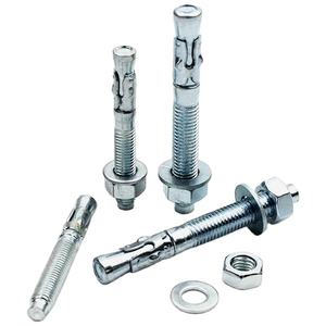 สลักเกลียวลิ่มสลักเกลียวแบบเรียบ <span class=keywords><strong>M12</strong></span> * 100/M10 * 100<span class=keywords><strong>เหล็ก</strong></span>คาร์บอนชุบสังกะสีมาตรฐาน DIN - Product Image 1