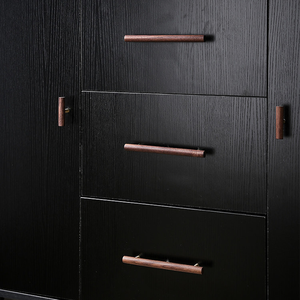 Gagang Tarik Kayu Walnut Kuningan Modern untuk Dapur, Kamar Tidur, Kamar Mandi, Lemari, dan Laci - Product Image 5