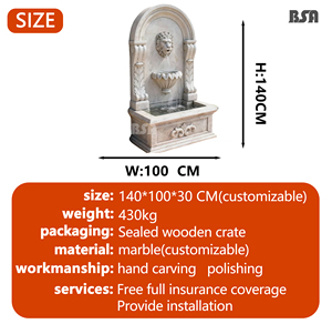 Sculpture <span class=keywords><strong>de</strong></span> <span class=keywords><strong>fontaine</strong></span> <span class=keywords><strong>murale</strong></span> en marbre <span class=keywords><strong>de</strong></span> lion grandeur nature sculptée à la main, <span class=keywords><strong>fontaine</strong></span> en pierre <span class=keywords><strong>de</strong></span> tête <span class=keywords><strong>de</strong></span> lion pour la décoration <span class=keywords><strong>de</strong></span> jardin et <span class=keywords><strong>de</strong></span> cour - Product Image 2