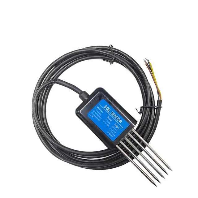 RS485 4-20mA Soil Temperature Humidity Moisture Conductivity EC PH NPK Sensor with 0-5V 0-2V 0-10VDC Range