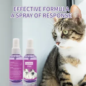 60ml/100ml Bio natürliches Beruhigung spray für Hunde und Katzen mit ätherischen Ölen für Haustiere