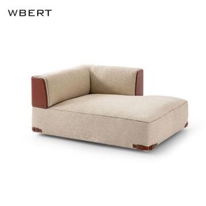 Combinación de silla de sofá cuadrado italiano WBERT diseño de módulo de tofu Simple para sala de estar, comedor y silla de princesa de Hotel - Product Image 1