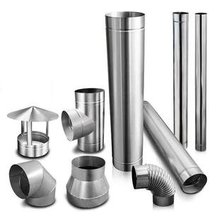 Tuyau d'extension flexible en acier inoxydable plaqué pour cheminée de poêle à gaz, <span class=keywords><strong>conduit</strong></span> d'air de chauffe-eau, avec bride de ventilation et pour gaz et carburant - Product Image 5