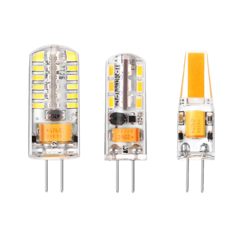 High Brightness Mini-size Silicon Gel Clear Cover 12V or 220V 2w 3w G4 Light Bulbs LED