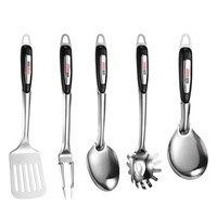 Perlengkapan Dapur Stainless Steel Set Peralatan Masak Tujuh Buah Termasuk Spatula, Sendok, Sendok Sup, Saringan, Peralatan Rumah Tangga